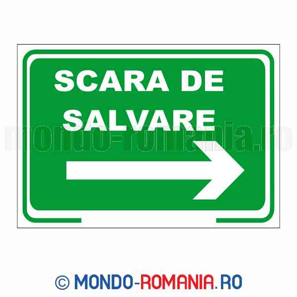 SCARA DE SALVARE - indicator de securitate de prim ajutor si salvare pentru protectia muncii